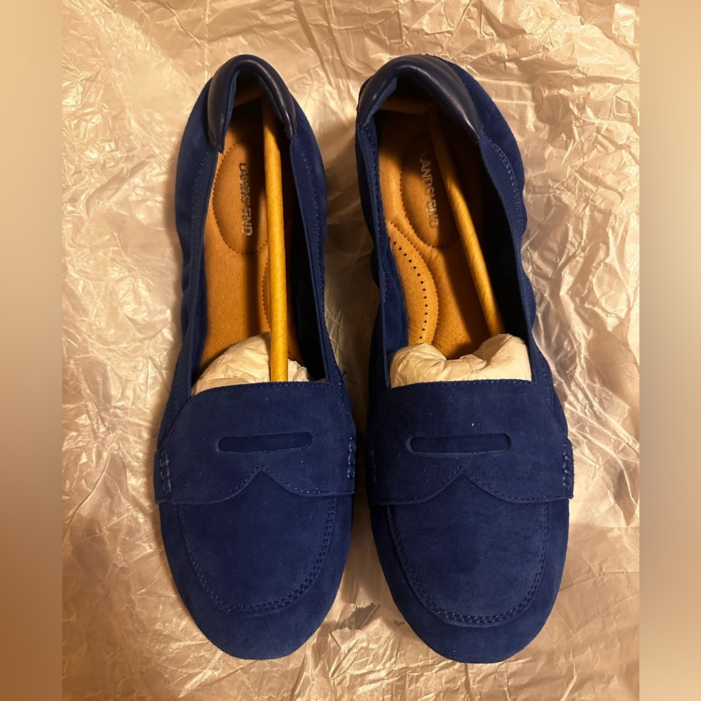 Blue Suede Loafers NWOT